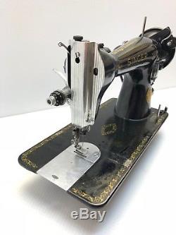 Industrial Strength Heavy Duty Vintage Singer Sewing Machine Sew Leather wExtras