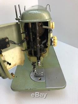 Industrial Strength Heavy Duty Vintage White Sewing Machine With Many Extras