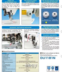 JUKI DU-1181N Walking Foot Sewing Machine Top & Bottom Feed Reconditioned Head