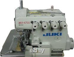 JUKI MO6716S INDUSTRIAL 5 THREAD OVERLOCK SEWING MACHINE-ON STAND With110v MOTOR