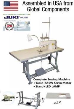 Juki DDL-5550 Industrial Sewing Machine, Made in Japan Power Stand Assembled