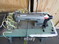 Juki DDL-555-4 Industrial Sewing Machine Table and Servo Motor ENAM-DS 3/4 HP 55