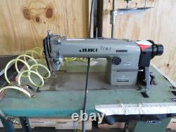 Juki DDL-555-4 Industrial Sewing Machine Table and Servo Motor ENAM-DS 3/4 HP 55