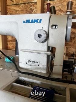 Juki DDL 8700N Industrial Sewing Machine with Servo Motor, Foot Pedal And Table
