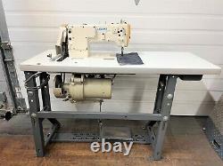 Juki Lh-3128 2 Needlefeed 3/8 Reverse 110volt Motor Industrial Sewing Machine