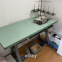Juki MO-2516 Industrial Overlock Sewing Machine Table And Motor