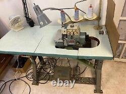 Juki MO-804 3 thread ruffler industrial sewing machine with table & accessories