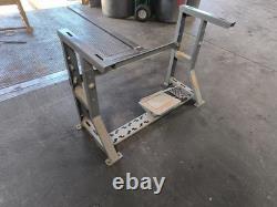 K Frame Industrial Sewing Machine Legs 2 Pedal 28 Tall Metal Steel Gray No Top