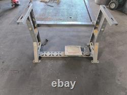K Frame Industrial Sewing Machine Legs 2 Pedal 28 Tall Metal Steel Gray No Top