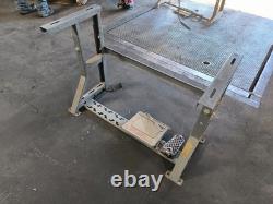 K Frame Industrial Sewing Machine Legs 2 Pedal 28 Tall Metal Steel Gray No Top