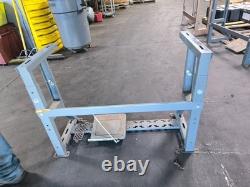 K Frame Industrial Sewing Machine Legs 2 Pedal 28 Tall Metal Steel Gray No Top