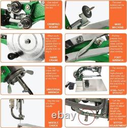 Manual & Electric Leather Sewing Machine Green//