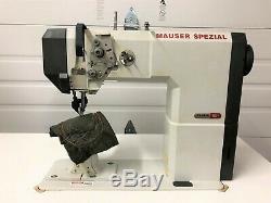 Mauzer 591 Post Top &bottom Rollfeed +needle Feed 110v Industrial Sewing Machine