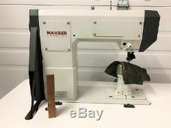 Mauzer 591 Post Top &bottom Rollfeed +needle Feed 110v Industrial Sewing Machine