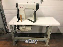 Mauzer 591 Post Top &bottom Rollfeed +needle Feed 110v Industrial Sewing Machine