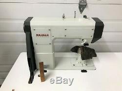 Mauzer 591 Post Top &bottom Rollfeed +needle Feed 110v Industrial Sewing Machine