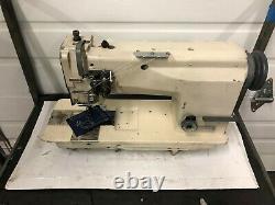 Mitsubishi Lt2-2230 2 Needle Feed 1/4 Spacing Reverse Industrial Sewing Machine