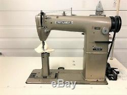 Mitsubishi Pb-810 Post Bed New Table & 110 Volt Servo Industrial Sewing Machine