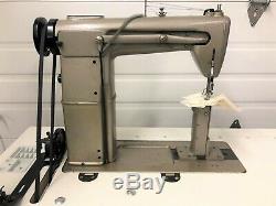 Mitsubishi Pb-810 Post Bed New Table & 110 Volt Servo Industrial Sewing Machine