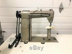 Mitsubishi Pb-810 Post Bed New Table & 110 Volt Servo Industrial Sewing Machine