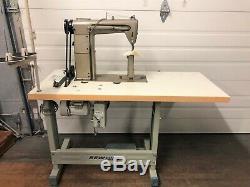 Mitsubishi Pb-810 Post Bed New Table & 110 Volt Servo Industrial Sewing Machine