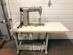 Mitsubishi Pb-810 Post Bed New Table & 110 Volt Servo Industrial Sewing Machine