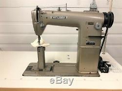 Mitsubishi Pb-810 Post Bed New Table & 110 Volt Servo Industrial Sewing Machine