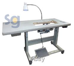 NEW Singer 191D-20 Industrial Sewing Machine with Stand and 3/4HP Servo Motor