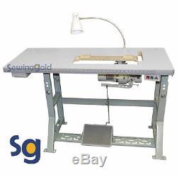 NEW Singer 20U-109 Industrial Zig Zag Sewing Machine with Stand and Servo Motor