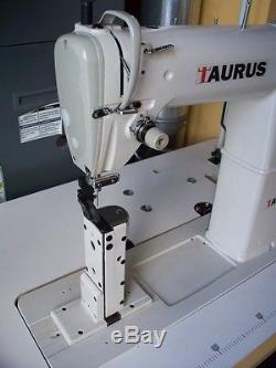 Narrow post bed Taurus 810, roller feet industrial sewing machine, servo
