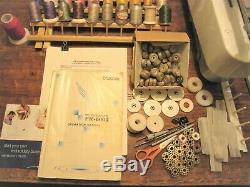 Nice! Brothers Embroidery Machine No. Pr-600-ii 6 Needle Hoops Thread Extras