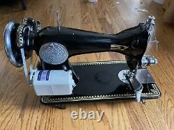Nice Leather and Canvas Sewing Machine. Totally Refurbished. New Motor. RT5