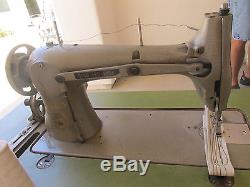 Pfaff 34-0-6 Industrial Upholstery Sewing Machine, Motor & Table US Army Surplus