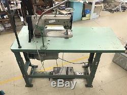 Pfaff 481 Industrial Grade Sewing Machine & Beautiful Green Table Gooseneck Lamp