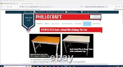 Phillocraft POW-R-PAX Industrial Sewing Machine Table 60x36