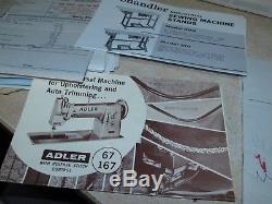 Rare Adler 67 Industrial Strength Heavy Duty Sewing Machine Leather Upholstery