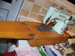 Rare Singer 320k F/a Piano Key Pattern Heavy Duty Semi Industrial Sewing Machine