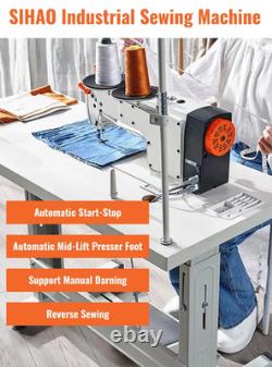 SIHAO 550W Industrial Motor Locks (Only the tabletop) Digital Sewing Machine