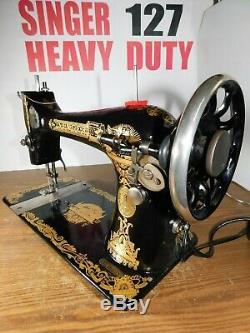 SINGER 127 Industrial Strength HEAVY DUTY Sewing Machine 16 oz LEATHER 1.5 Amp