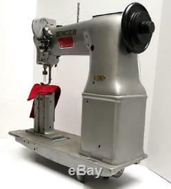 SINGER 138W101 Post Bed 2-Needle Feed 1/4 Industrial Sewing Machine Head Only