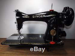 SINGER 15-91 Industrial Strength HEAVY DUTY Sewing Machine LEATHER 1948