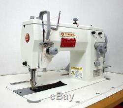 SINGER 20U109 Zig Zag Lockstitch Reverse Industrial Sewing Machine with Table 110V