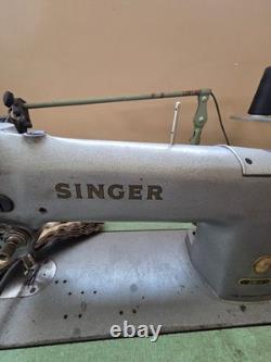 SINGER 281-1 Industrial Lockstitch Sewing Machine Head with Table & Thread Stand