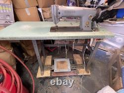 SINGER 281-1 industrial sewing machine with sewing table & running motor engine