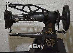 SINGER 29-4 INDUSTRIAL CYLINDER ARM SEWING MACHINE. LEATHER PATCHER COBBLER 1917