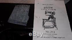 Singer 29-4 Industrial Sewing Machine, Refurbished Condition, Leather 1905