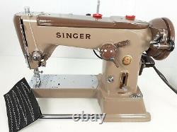 SINGER 320K SEWING MACHINE, FREE-ARM, ZIG-ZAG, SERVICED, PAT TEST, sews LEATHER