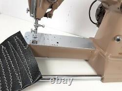 SINGER 320K SEWING MACHINE, FREE-ARM, ZIG-ZAG, SERVICED, PAT TEST, sews LEATHER