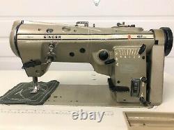 SINGER 457U105 ZIG ZAG withREVERSE 110V SERVO INDUSTRIAL SEWING MACHINE