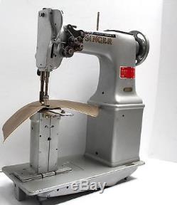 SINGER 52W12 Post Bed 2-Needle 3/16 Gauge Industrial Sewing Machine Head Only